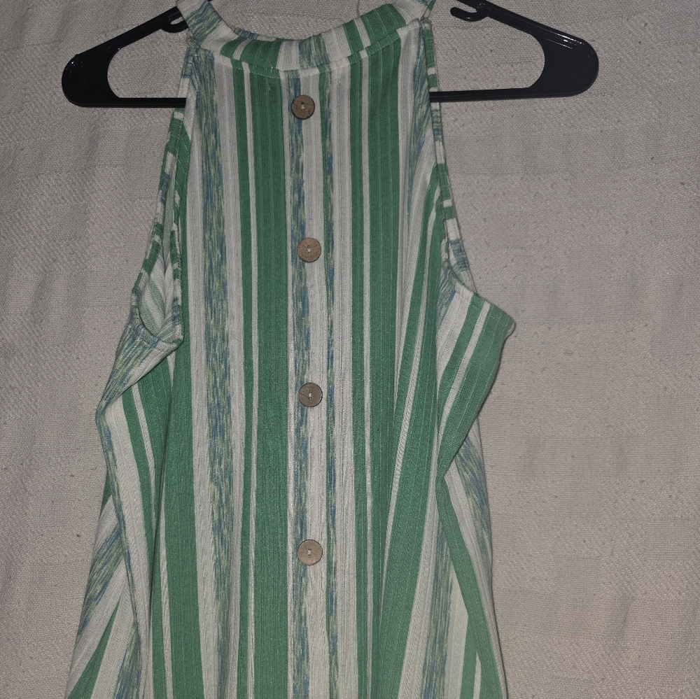 Vintage Flowy High Neck Tank